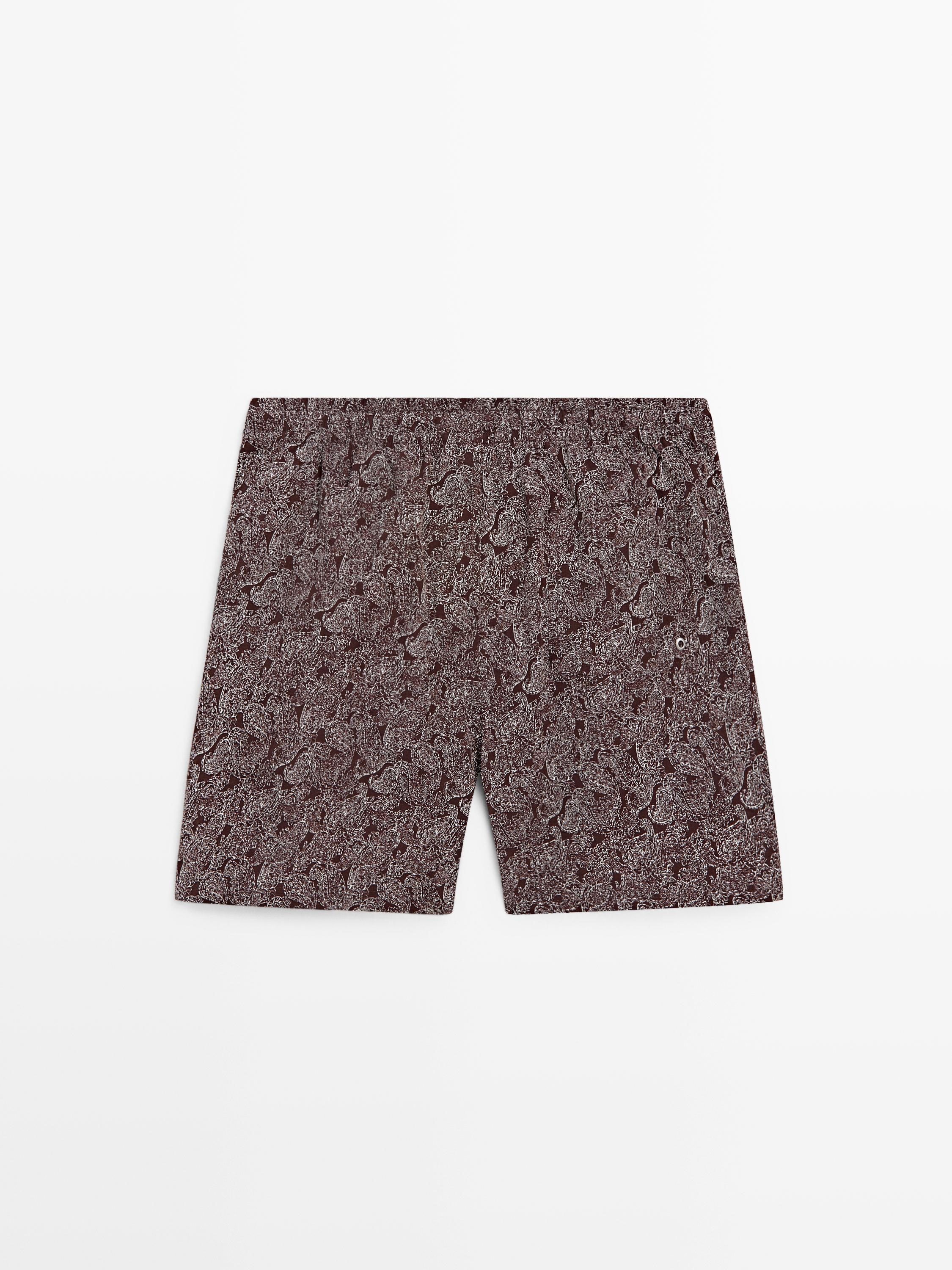 Short de bain imprimé paisley